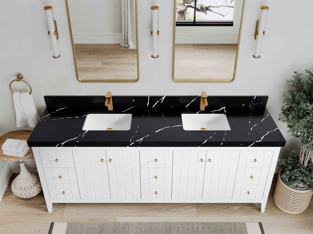 Atlanta 84 in. W x 22 in. D Double Sink Bathroom Vanity - Willow Bath and Vanity