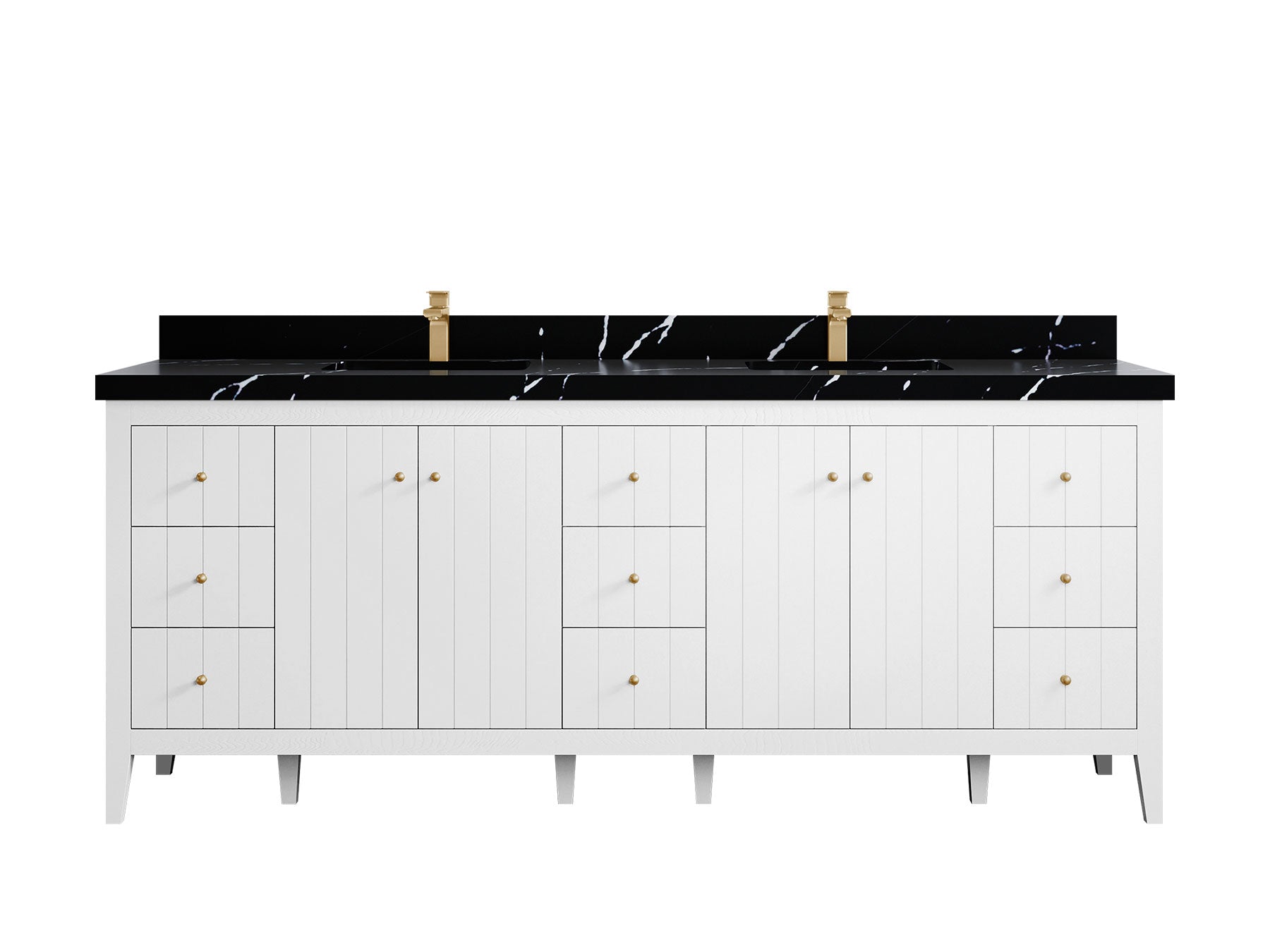 Atlanta 84 in. W x 22 in. D Double Sink Bathroom Vanity - Willow Bath and Vanity