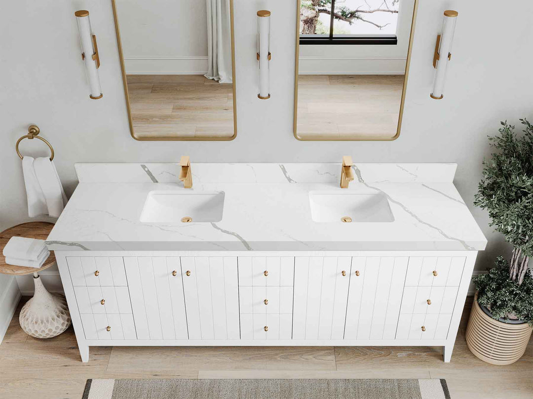 Atlanta 84 in. W x 22 in. D Double Sink Bathroom Vanity - Willow Bath and Vanity