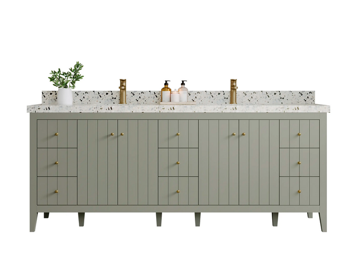 Atlanta 84 in. W x 22 in. D Double Sink Bathroom Vanity - photo 1