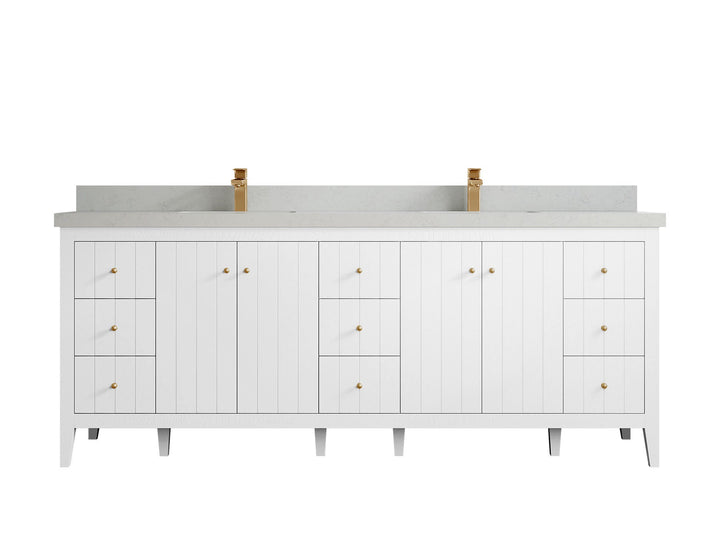 Atlanta 84 in. W x 22 in. D Double Sink Bathroom Vanity - photo 36