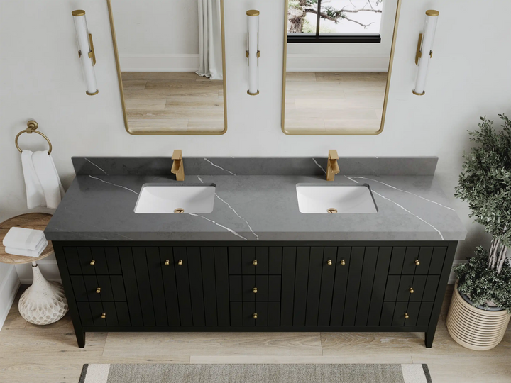Atlanta 84 in. W x 22 in. D Double Sink Bathroom Vanity - photo 12
