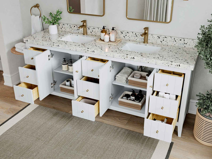 Atlanta 84 in. W x 22 in. D Double Sink Bathroom Vanity - photo 3