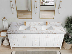 Atlanta 84 in. W x 22 in. D Double Sink Bathroom Vanity - photo 12