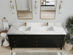 Atlanta 84 in. W x 22 in. D Double Sink Bathroom Vanity - photo 42