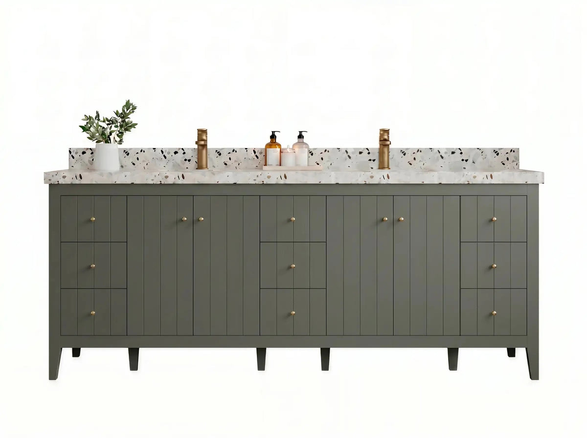 Atlanta 84 in. W x 22 in. D Double Sink Bathroom Vanity - Willow Bath and Vanity