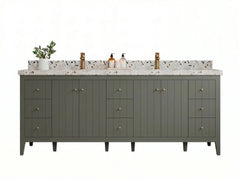 Atlanta 84 in. W x 22 in. D Double Sink Bathroom Vanity - photo 1