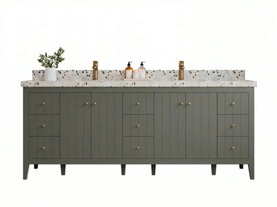 Atlanta 84 in. W x 22 in. D Double Sink Bathroom Vanity - Willow Bath and Vanity