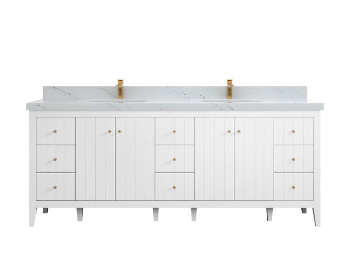 Atlanta 84 in. W x 22 in. D Double Sink Bathroom Vanity - photo 48