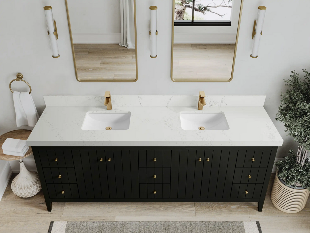 Atlanta 84 in. W x 22 in. D Double Sink Bathroom Vanity - Willow Bath and Vanity