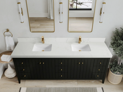 Atlanta 84 in. W x 22 in. D Double Sink Bathroom Vanity - photo 48
