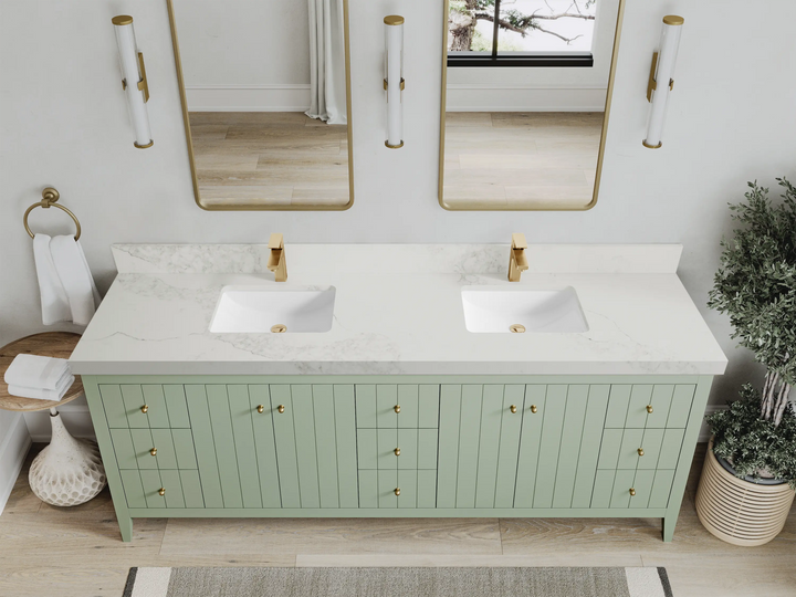 Atlanta 84 in. W x 22 in. D Double Sink Bathroom Vanity - photo 23