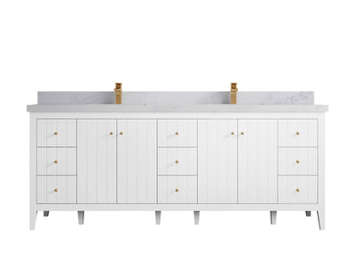 Atlanta 84 in. W x 22 in. D Double Sink Bathroom Vanity - Willow Bath and Vanity
