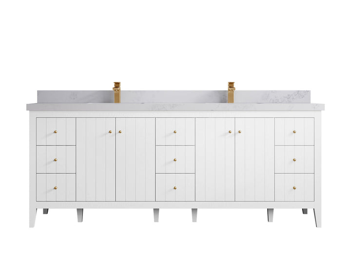 Atlanta 84 in. W x 22 in. D Double Sink Bathroom Vanity - photo 28