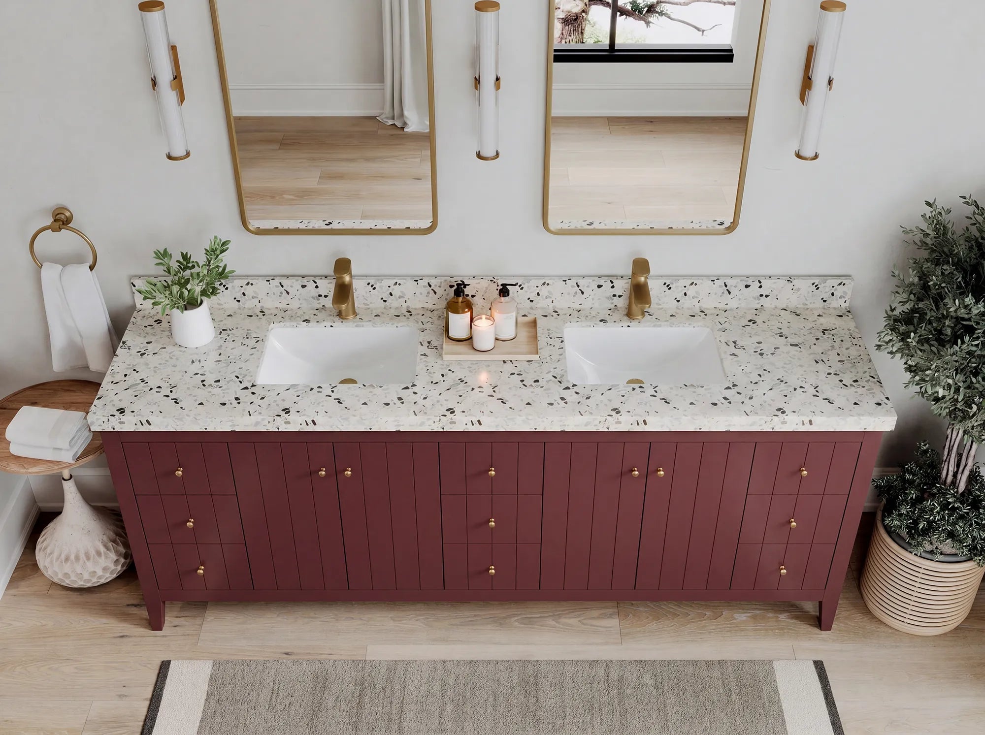 Atlanta 84 in. W x 22 in. D Double Sink Bathroom Vanity - Willow Bath and Vanity