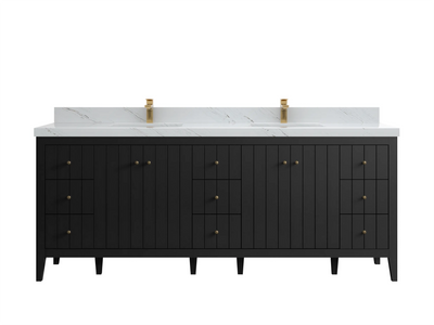 Atlanta 84 in. W x 22 in. D Double Sink Bathroom Vanity - Willow Bath and Vanity