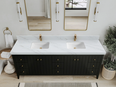 Atlanta 84 in. W x 22 in. D Double Sink Bathroom Vanity - photo 52