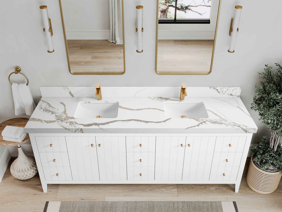 Atlanta 84 in. W x 22 in. D Double Sink Bathroom Vanity - Willow Bath and Vanity