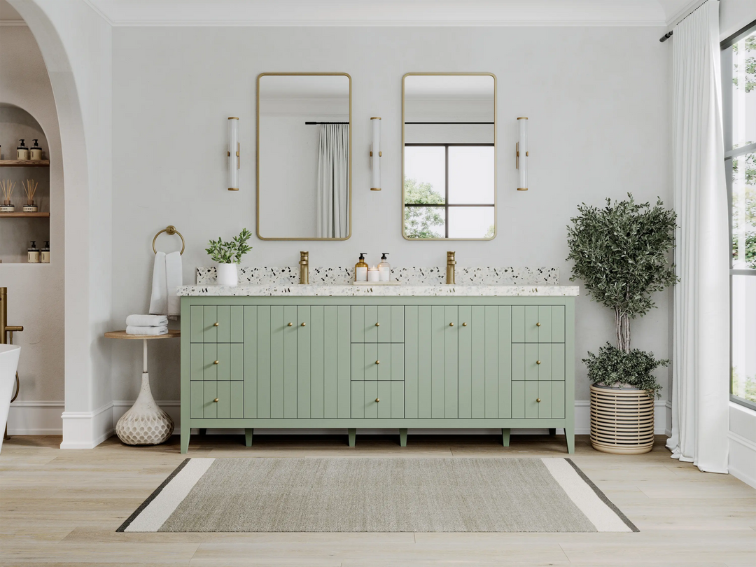 Atlanta 84 in. W x 22 in. D Double Sink Bathroom Vanity - Willow Bath and Vanity