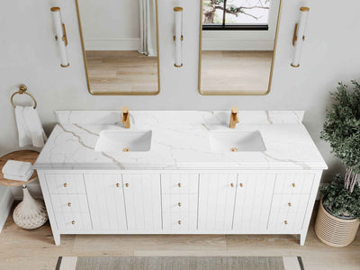 Atlanta 84 in. W x 22 in. D Double Sink Bathroom Vanity - Willow Bath and Vanity