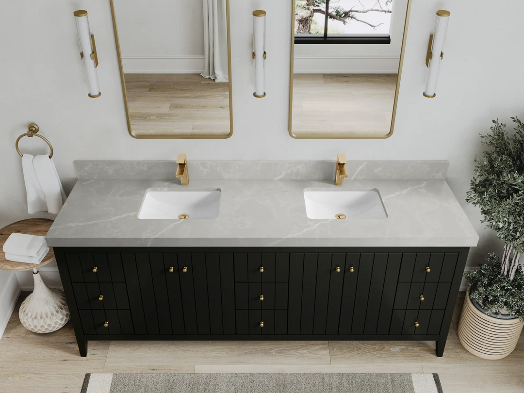 Atlanta 84 in. W x 22 in. D Double Sink Bathroom Vanity - Willow Bath and Vanity