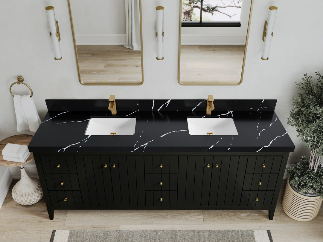 Atlanta 84 in. W x 22 in. D Double Sink Bathroom Vanity - Willow Bath and Vanity