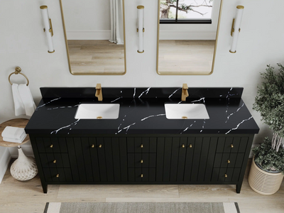 Atlanta 84 in. W x 22 in. D Double Sink Bathroom Vanity - Willow Bath and Vanity