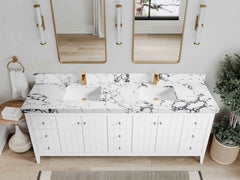 Atlanta 84 in. W x 22 in. D Double Sink Bathroom Vanity - photo 14