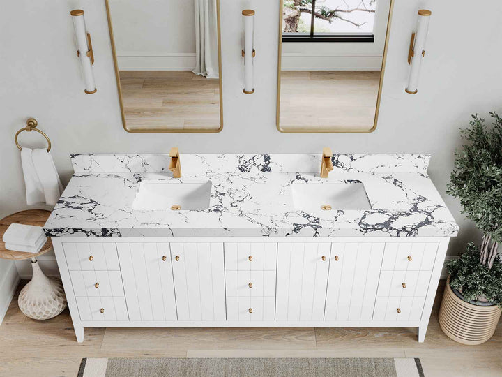 Atlanta 84 in. W x 22 in. D Double Sink Bathroom Vanity - photo 13