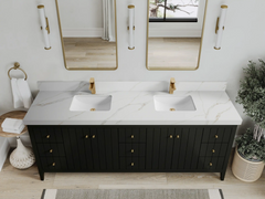 Atlanta 84 in. W x 22 in. D Double Sink Bathroom Vanity - photo 36