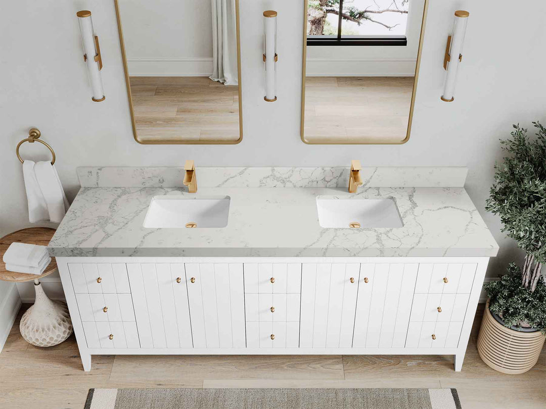 Atlanta 84 in. W x 22 in. D Double Sink Bathroom Vanity - Willow Bath and Vanity