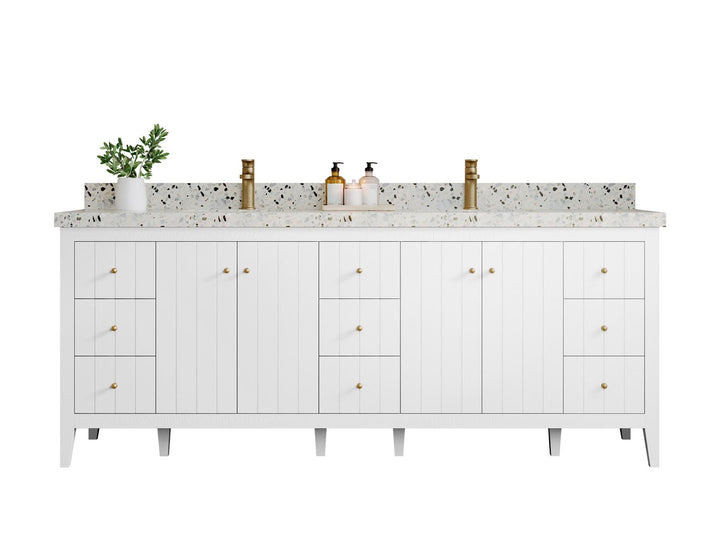 Atlanta 84 in. W x 22 in. D Double Sink Bathroom Vanity - photo 1