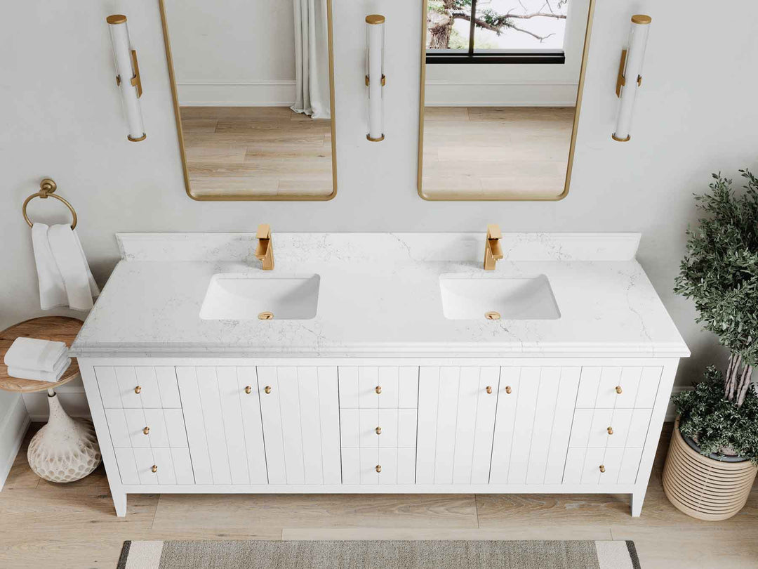 Atlanta 84 in. W x 22 in. D Double Sink Bathroom Vanity - Willow Bath and Vanity