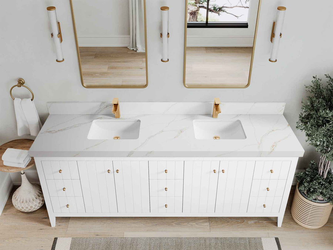 Atlanta 84 in. W x 22 in. D Double Sink Bathroom Vanity - Willow Bath and Vanity