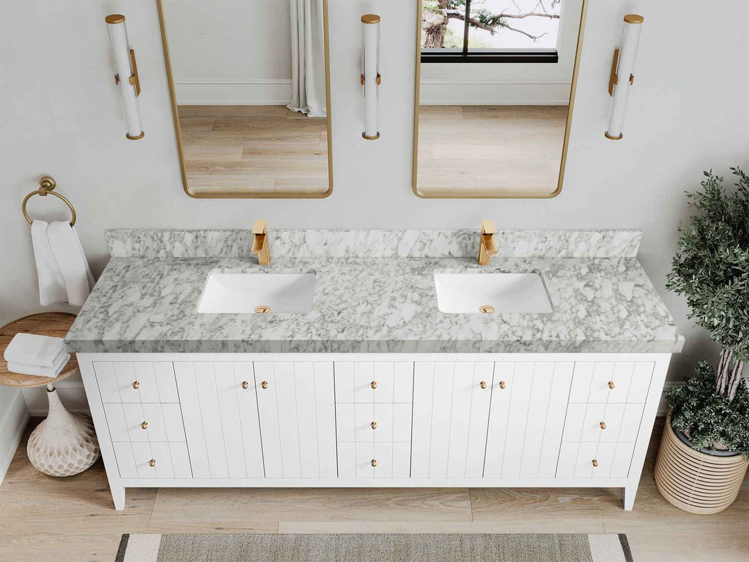 Atlanta 84 in. W x 22 in. D Double Sink Bathroom Vanity - Willow Bath and Vanity