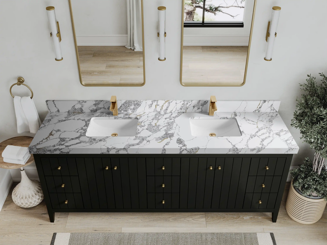 Atlanta 84 in. W x 22 in. D Double Sink Bathroom Vanity - Willow Bath and Vanity