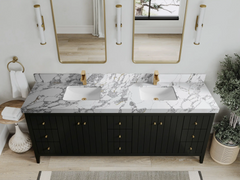 Atlanta 84 in. W x 22 in. D Double Sink Bathroom Vanity - photo 34
