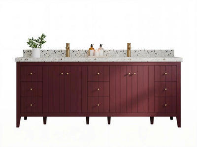Atlanta 84 in. W x 22 in. D Double Sink Bathroom Vanity - Willow Bath and Vanity