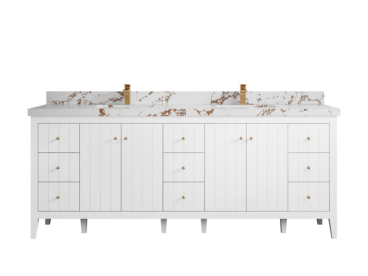 Atlanta 84 in. W x 22 in. D Double Sink Bathroom Vanity - Willow Bath and Vanity