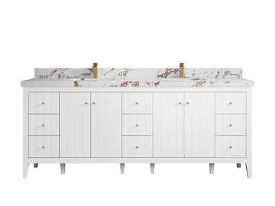 Atlanta 84 in. W x 22 in. D Double Sink Bathroom Vanity - Willow Bath and Vanity