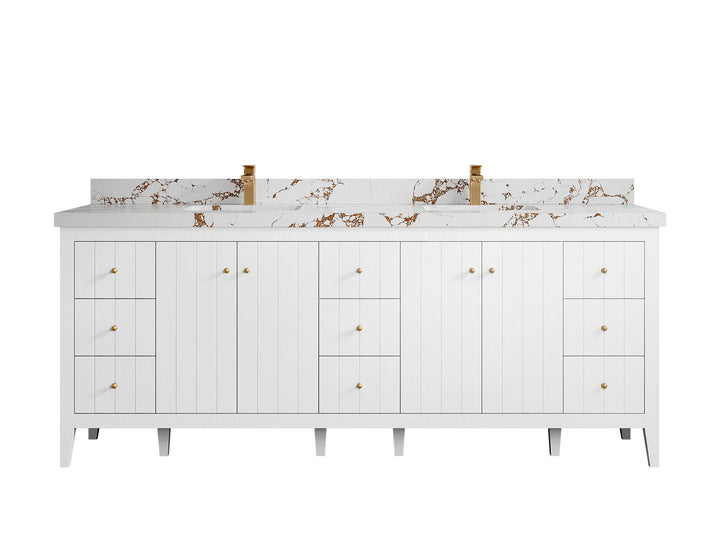 Atlanta 84 in. W x 22 in. D Double Sink Bathroom Vanity - photo 56