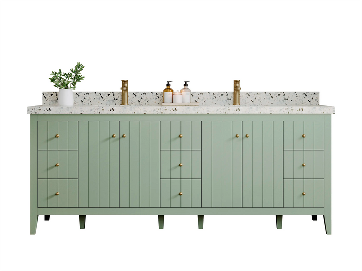 Atlanta 84 in. W x 22 in. D Double Sink Bathroom Vanity - photo 1