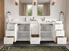 Atlanta 84 in. W x 22 in. D Double Sink Bathroom Vanity - photo 5