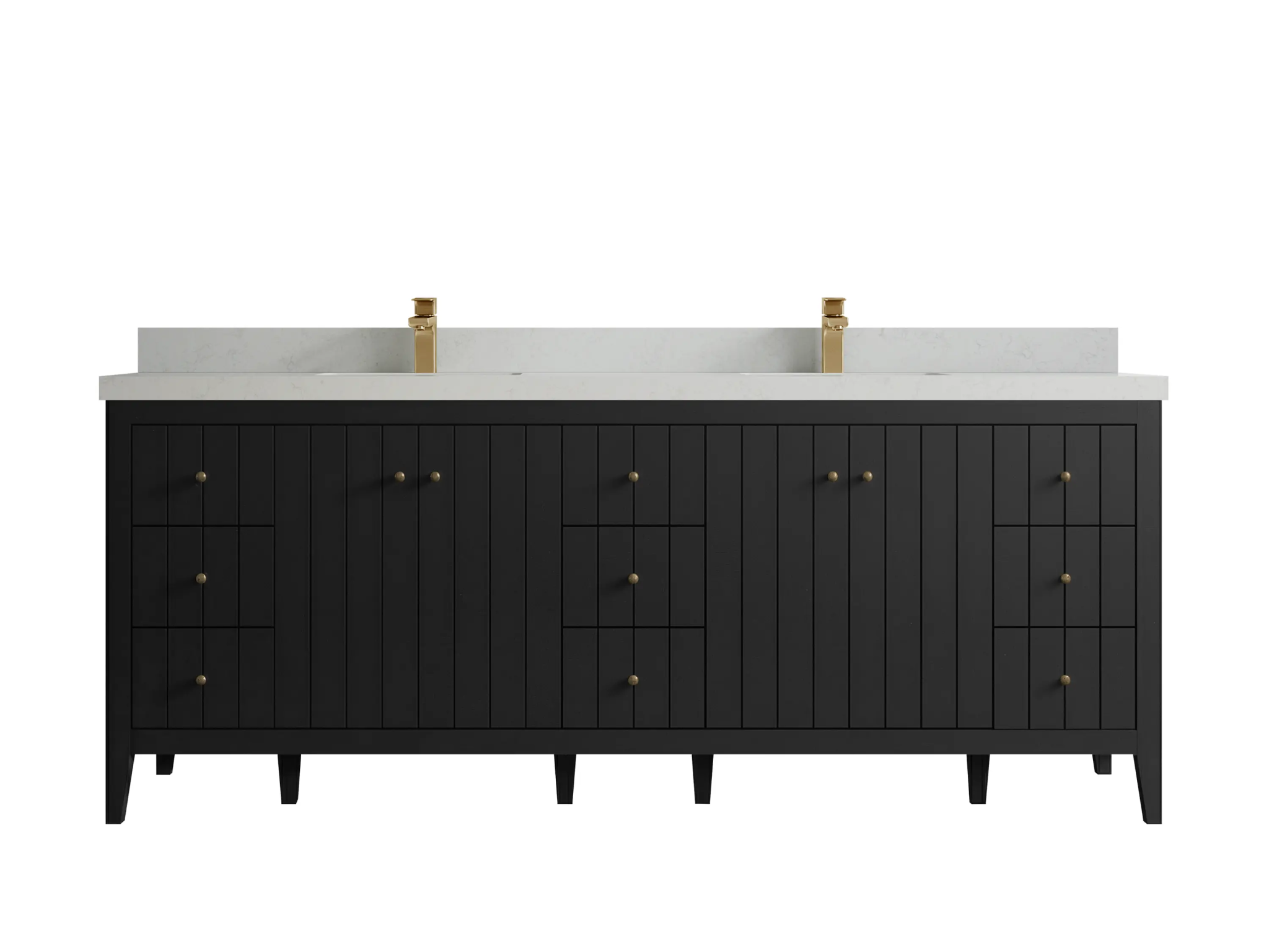 Atlanta 84 in. W x 22 in. D Double Sink Bathroom Vanity - Willow Bath and Vanity