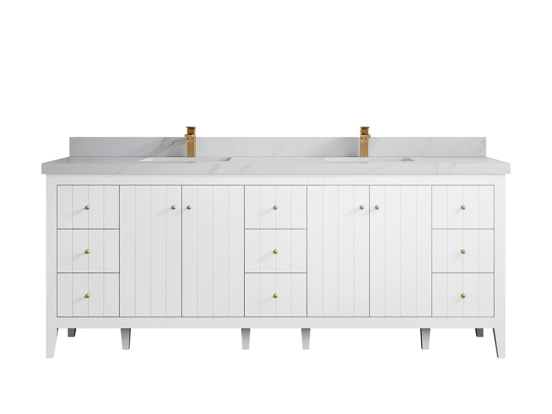 Atlanta 84 in. W x 22 in. D Double Sink Bathroom Vanity - Willow Bath and Vanity