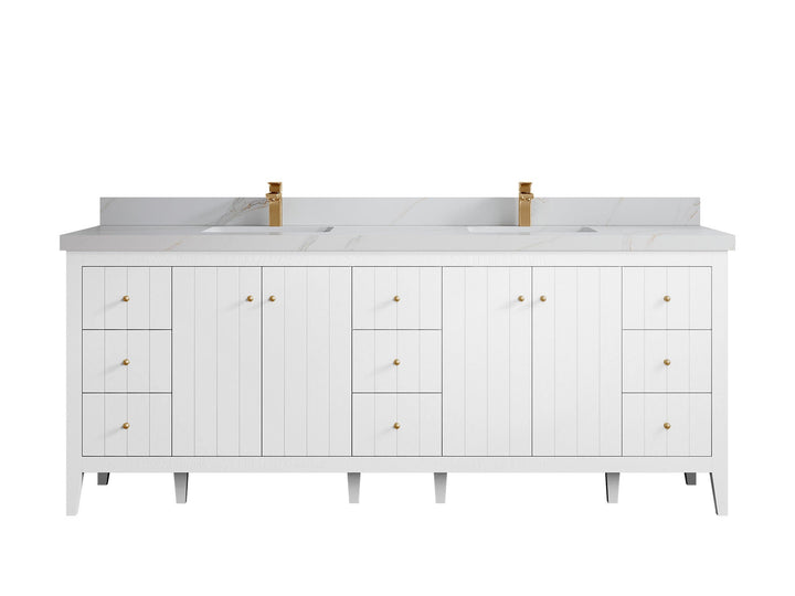 Atlanta 84 in. W x 22 in. D Double Sink Bathroom Vanity - photo 32
