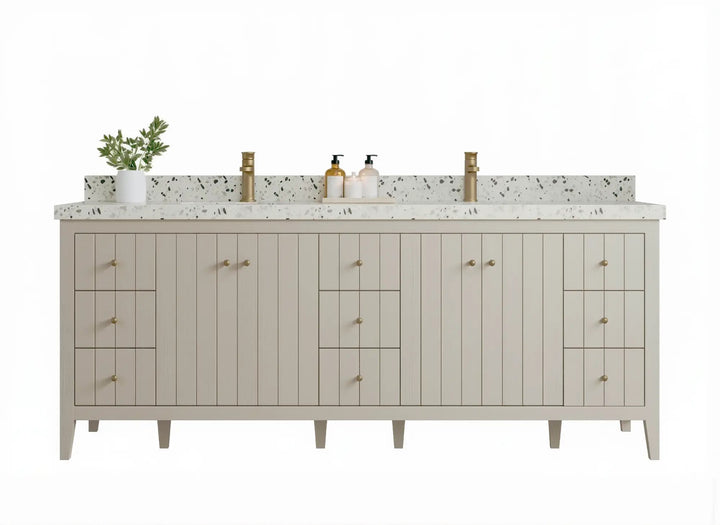 Atlanta 84 in. W x 22 in. D Double Sink Bathroom Vanity - photo 1