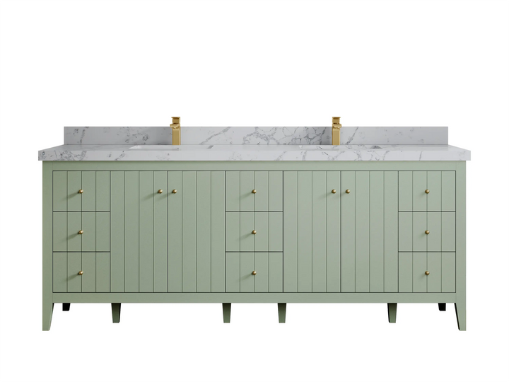 Atlanta 84 in. W x 22 in. D Double Sink Bathroom Vanity - photo 14