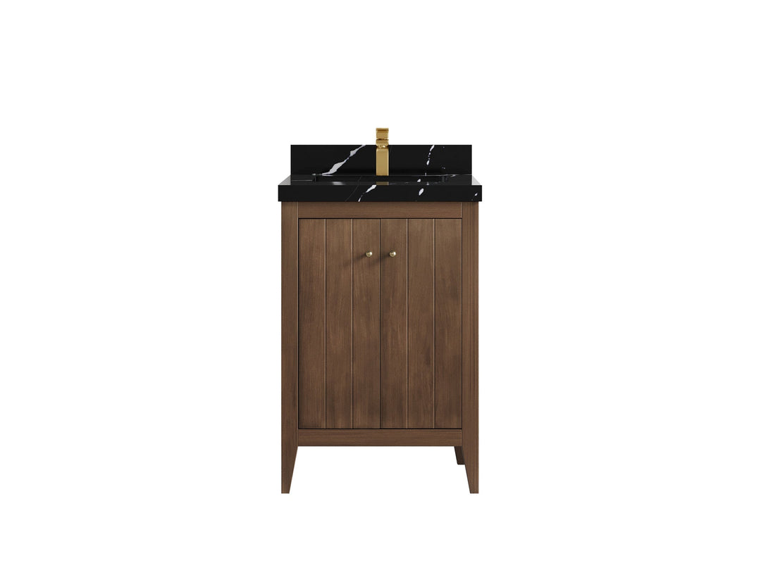 Atlanta Teak Wood 24 in. W x 22 in. D Single Sink Bathroom Vanity - Willow Bath and Vanity