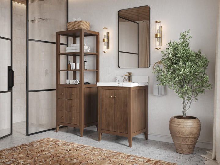 Atlanta Teak Wood 24 in. W x 22 in. D Single Sink Bathroom Vanity - photo 2